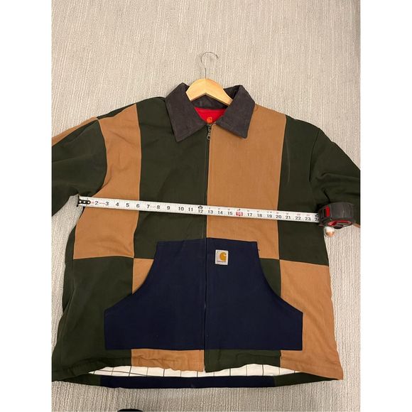 Carhartt Custom Reworked Color Block Duck Jacket Size M - Picture 7 of 9